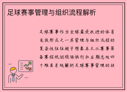 足球赛事管理与组织流程解析